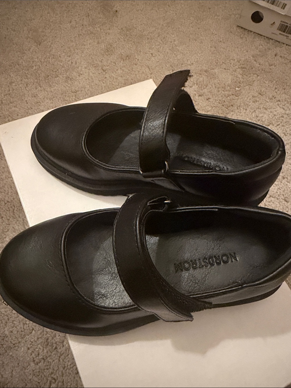 Nordstrom Kids Black Mary Jane Strap Dress Shoes